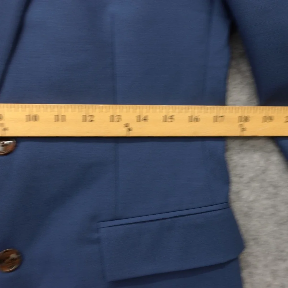 J CREW Thompson Sport Coat Men 36R Blue Office Prep Wool Stretch Jacket Tailored